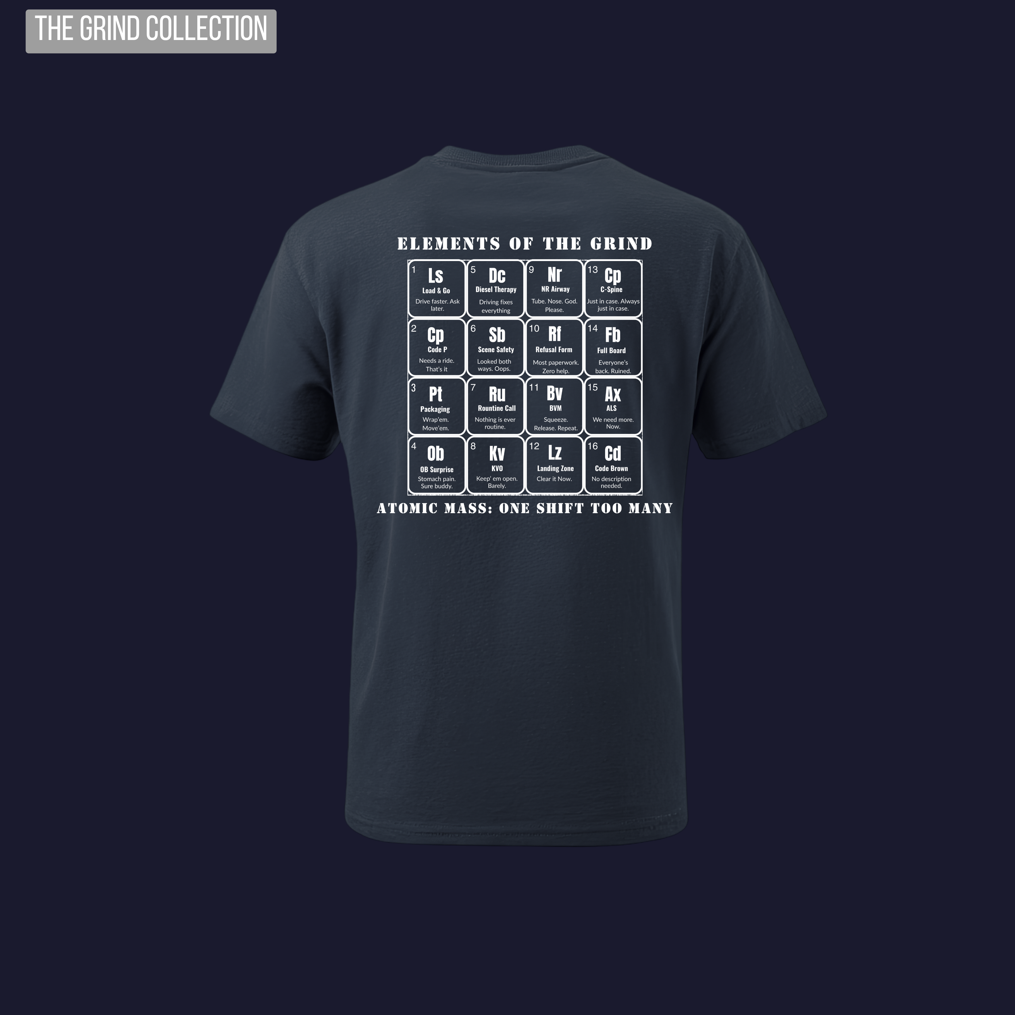 The Grind Collection — First Responder and Military Humor Apparel by Tactical Pause