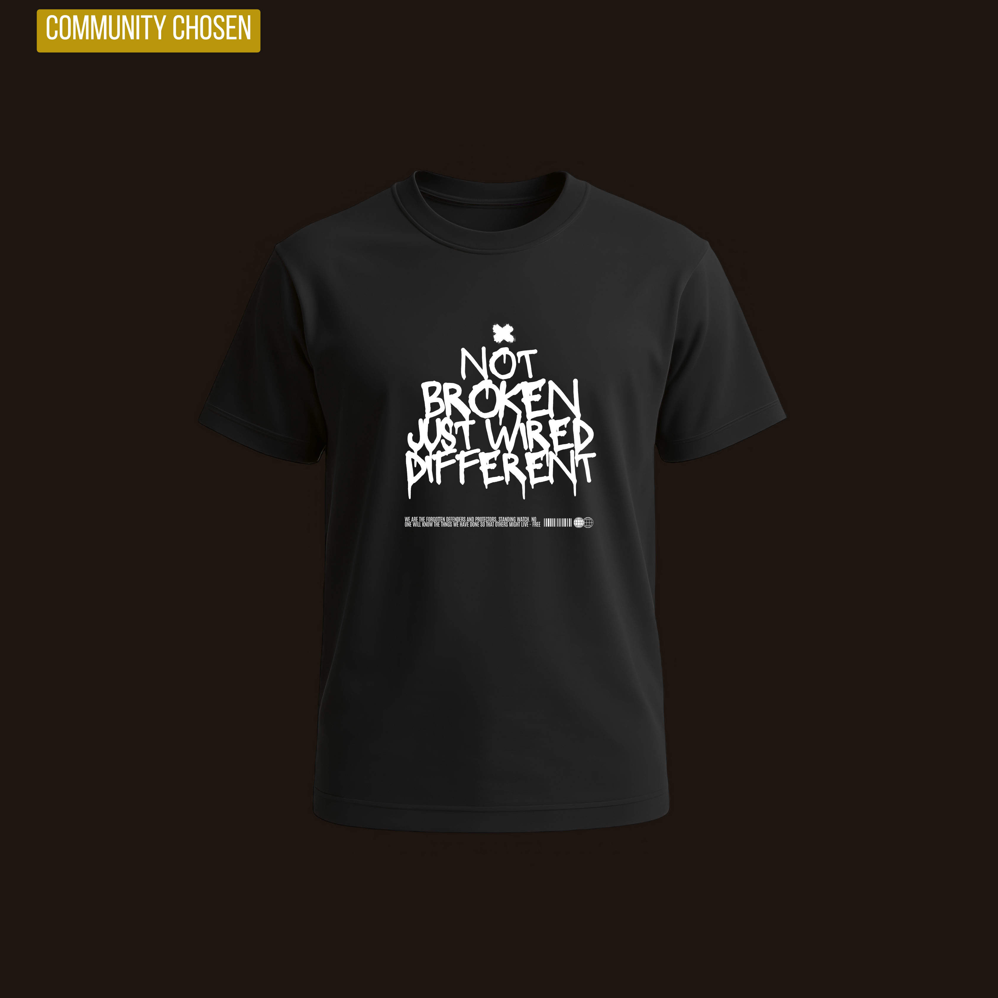 Dark Gray Tshirt with UNBROKEN on the front | Tactical Pause Apparel Best Sellers