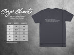 Next Level 6210 unisex t-shirt size chart with measurements and definition.