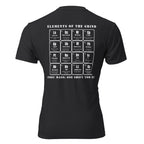 Black shirt with periodic elements of the grind on the back EMT edition. Tactical Pause Apparel