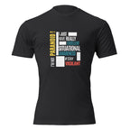 "I'm Not Paranoid" graphic tee in Black, front view — Tactical Pause Apparel