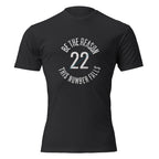 unisex CVC tee with circular graphic reading "Be The Reason — 22 — This Number Falls" — veteran mental health awareness shirt by Tactical Pause