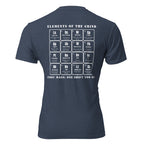 Navy blue shirt with periodic elements of the grind on the back EMT/EMS edition. Tactical Pause Apparel
