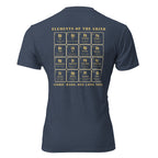 Navy blue shirt with periodic elements of the grind on the back LEO edition. Tactical Pause Apparel