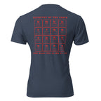 "The Grind | Fire Edition" graphic tee in Midnight Navy, back view — Tactical Pause Apparel