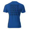 Royal blue shirt with periodic elements of the grind on the back dispatcher edition. Tactical Pause Apparel
