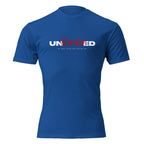 "UNBurdened" graphic tee in Royal Blue, front view — Tactical Pause Apparel