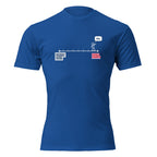 "Professionally Functional Mentally Exhausted" graphic tee in Royal Blue, front view — Tactical Pause Apparel